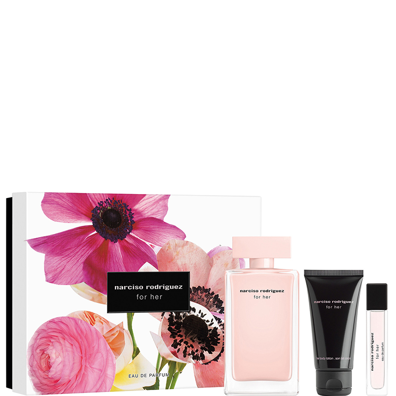 снимка на парфюм Narciso Rodriguez FOR HER комплект 3 части 100 мл - EDP